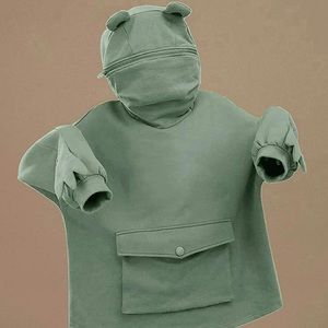 FROG ZIPPER POCKET OVERSIZED HOODIE